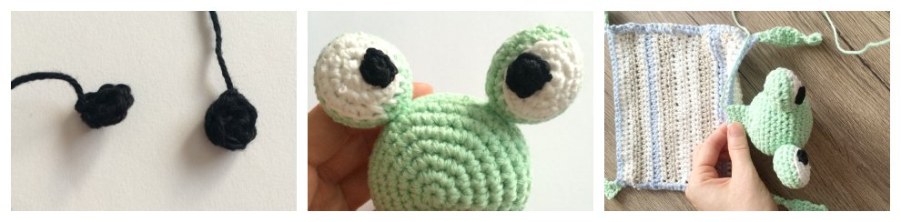 Blog-Inhaltsbild für 'Schmusefrosch Paul, kostenlose Häkelanleitung'